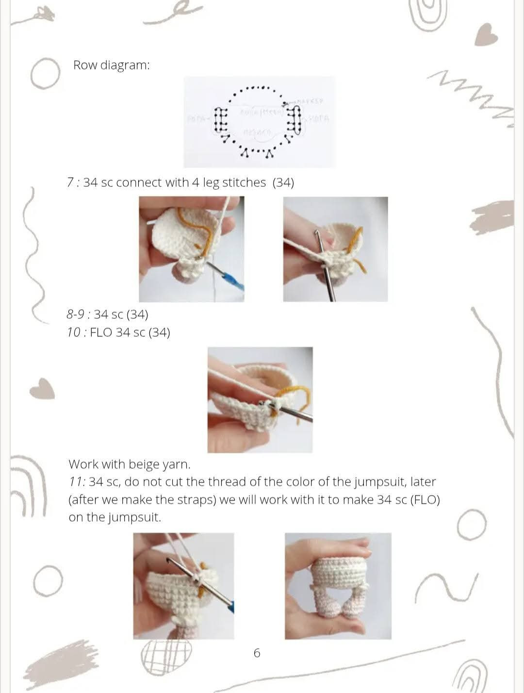 Crochet Toy Pattern: Angel (Cupid) Doll with Wings