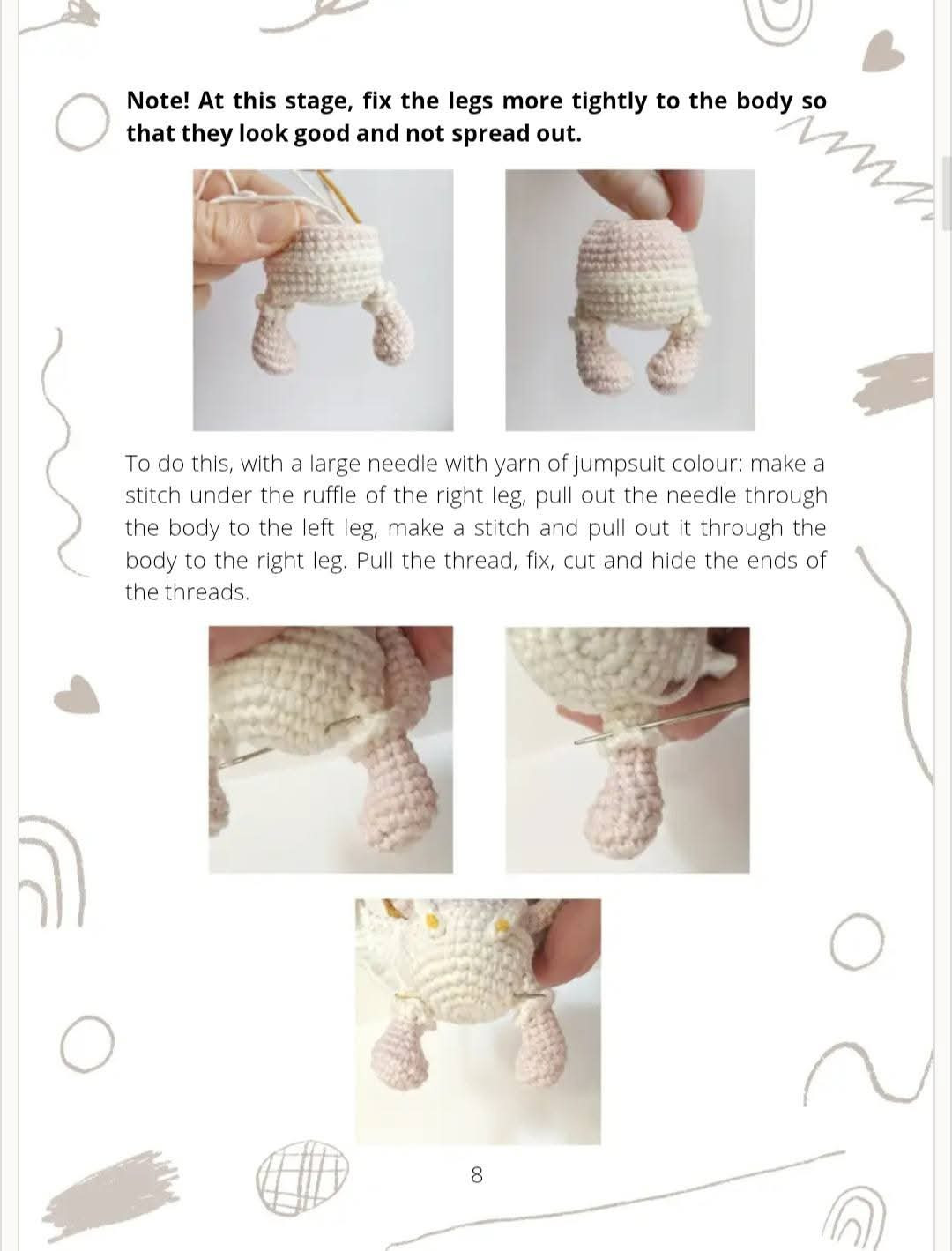 Crochet Toy Pattern: Angel (Cupid) Doll with Wings