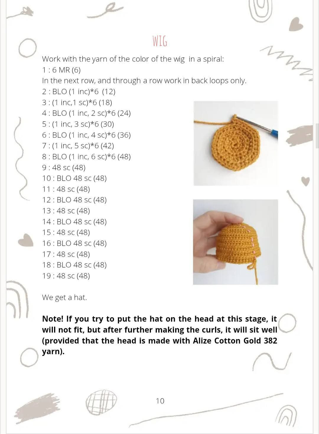 Crochet Toy Pattern: Angel (Cupid) Doll with Wings