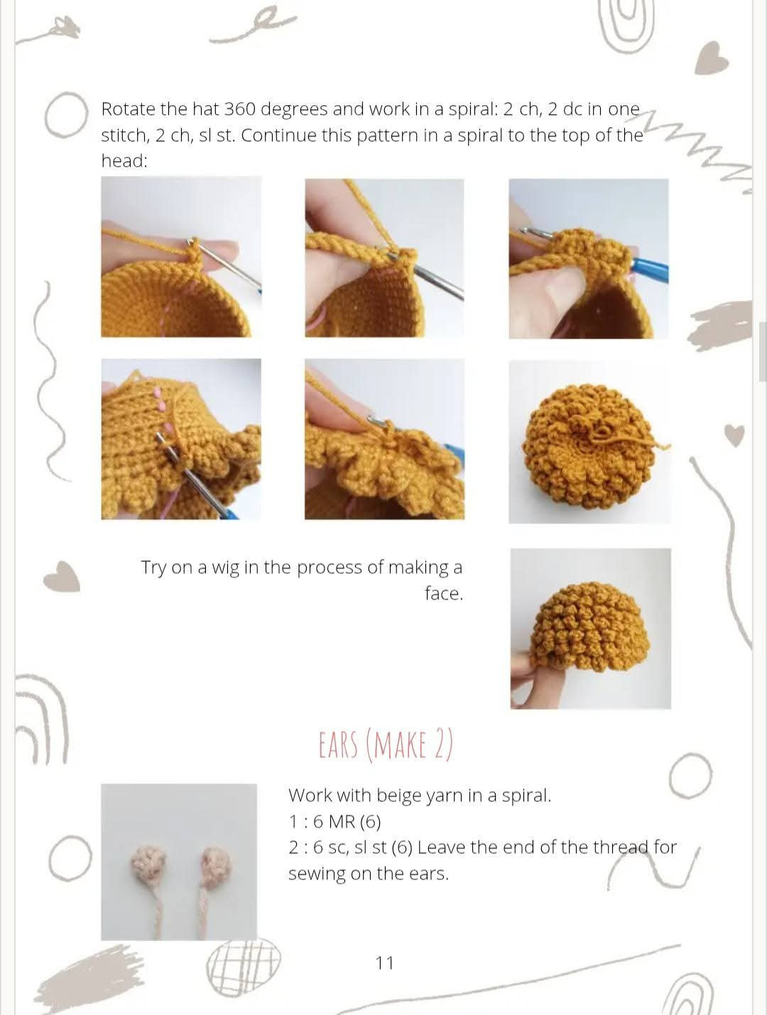 Crochet Toy Pattern: Angel (Cupid) Doll with Wings