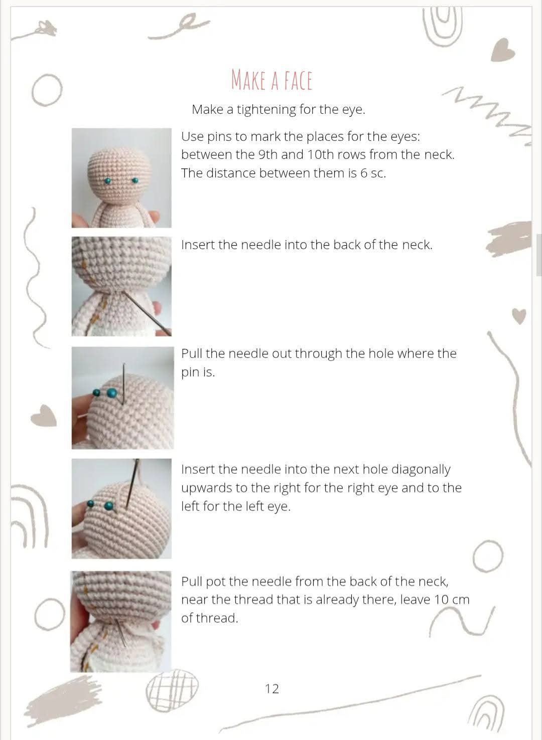 Crochet Toy Pattern: Angel (Cupid) Doll with Wings