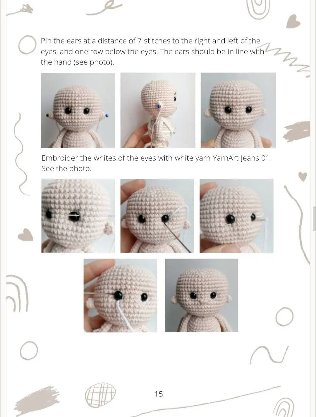 Crochet Toy Pattern: Angel (Cupid) Doll with Wings