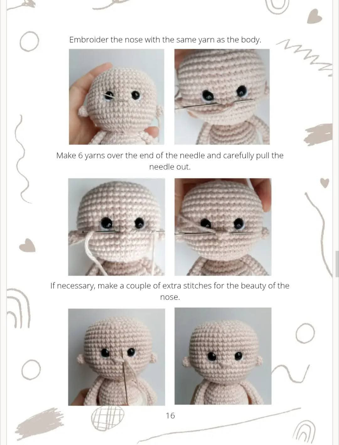 Crochet Toy Pattern: Angel (Cupid) Doll with Wings