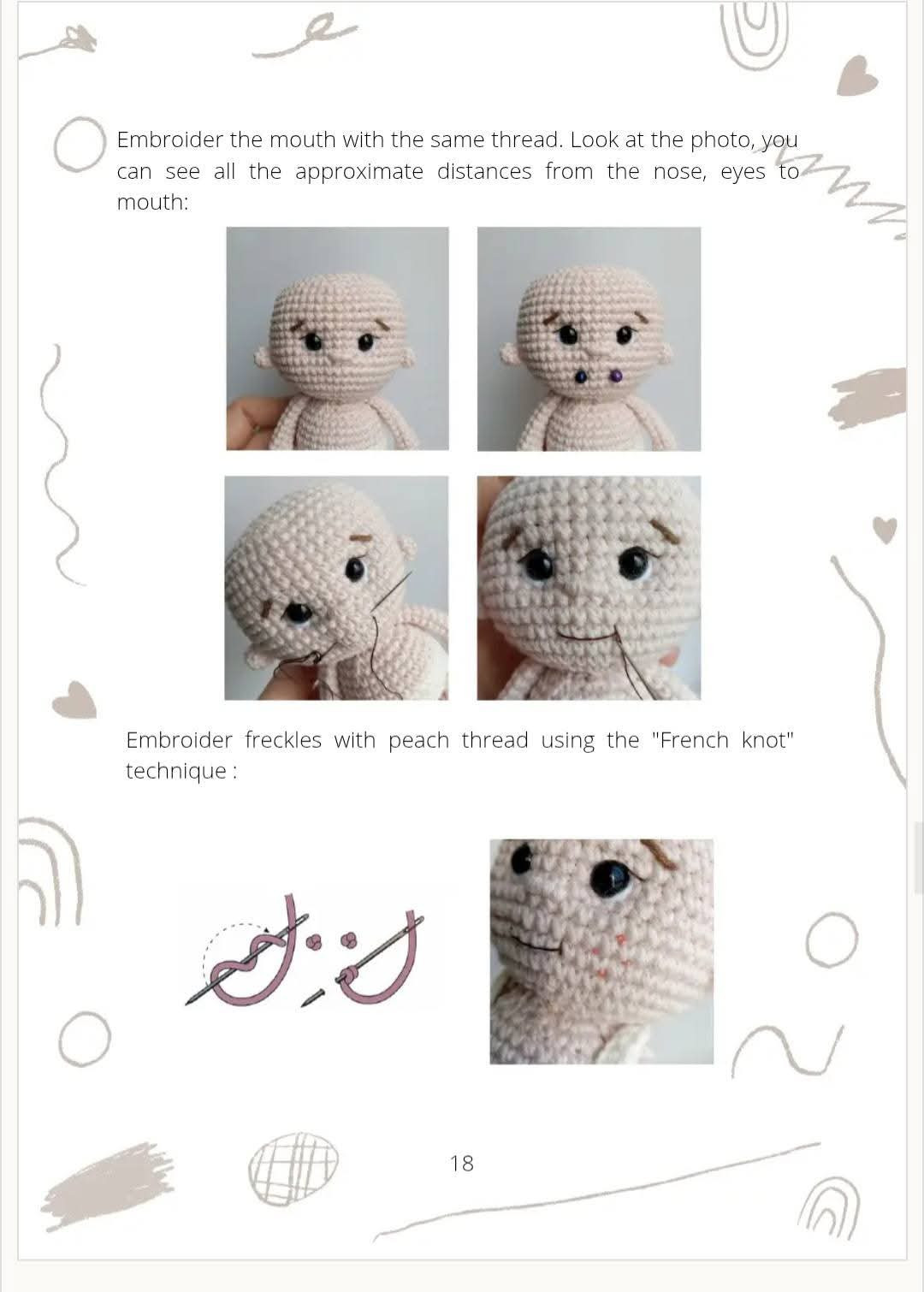 Crochet Toy Pattern: Angel (Cupid) Doll with Wings