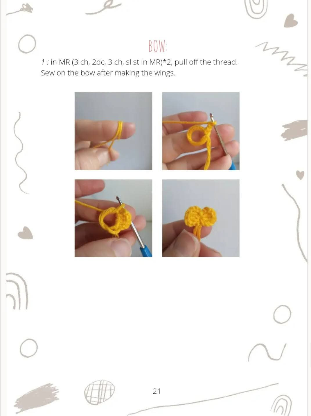 Crochet Toy Pattern: Angel (Cupid) Doll with Wings