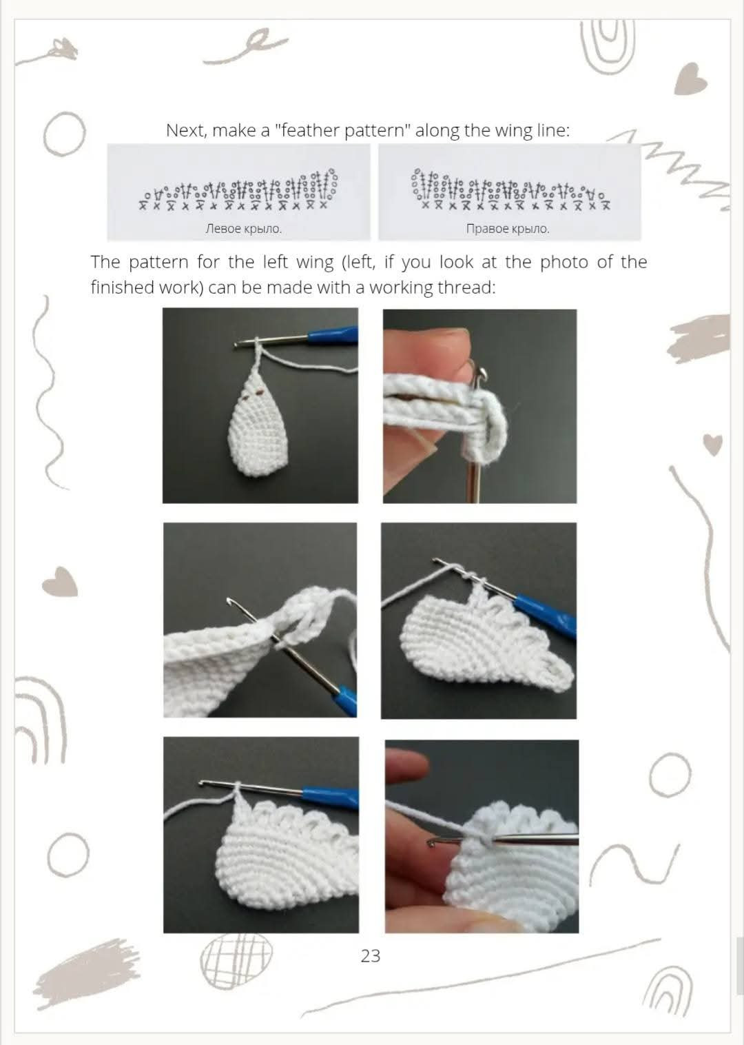 Crochet Toy Pattern: Angel (Cupid) Doll with Wings