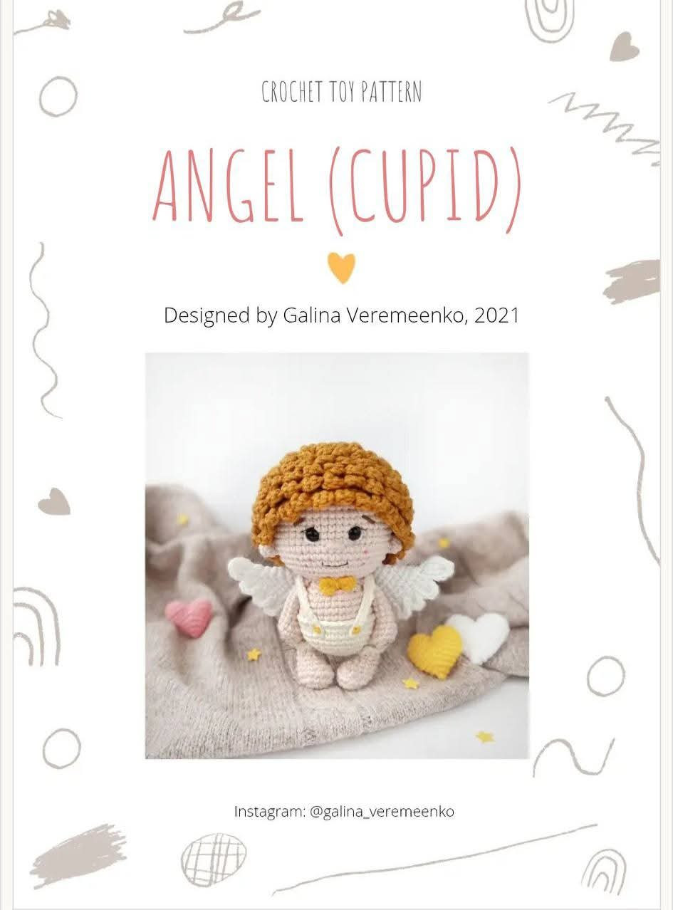 Crochet Toy Pattern: Angel (Cupid) Doll with Wings