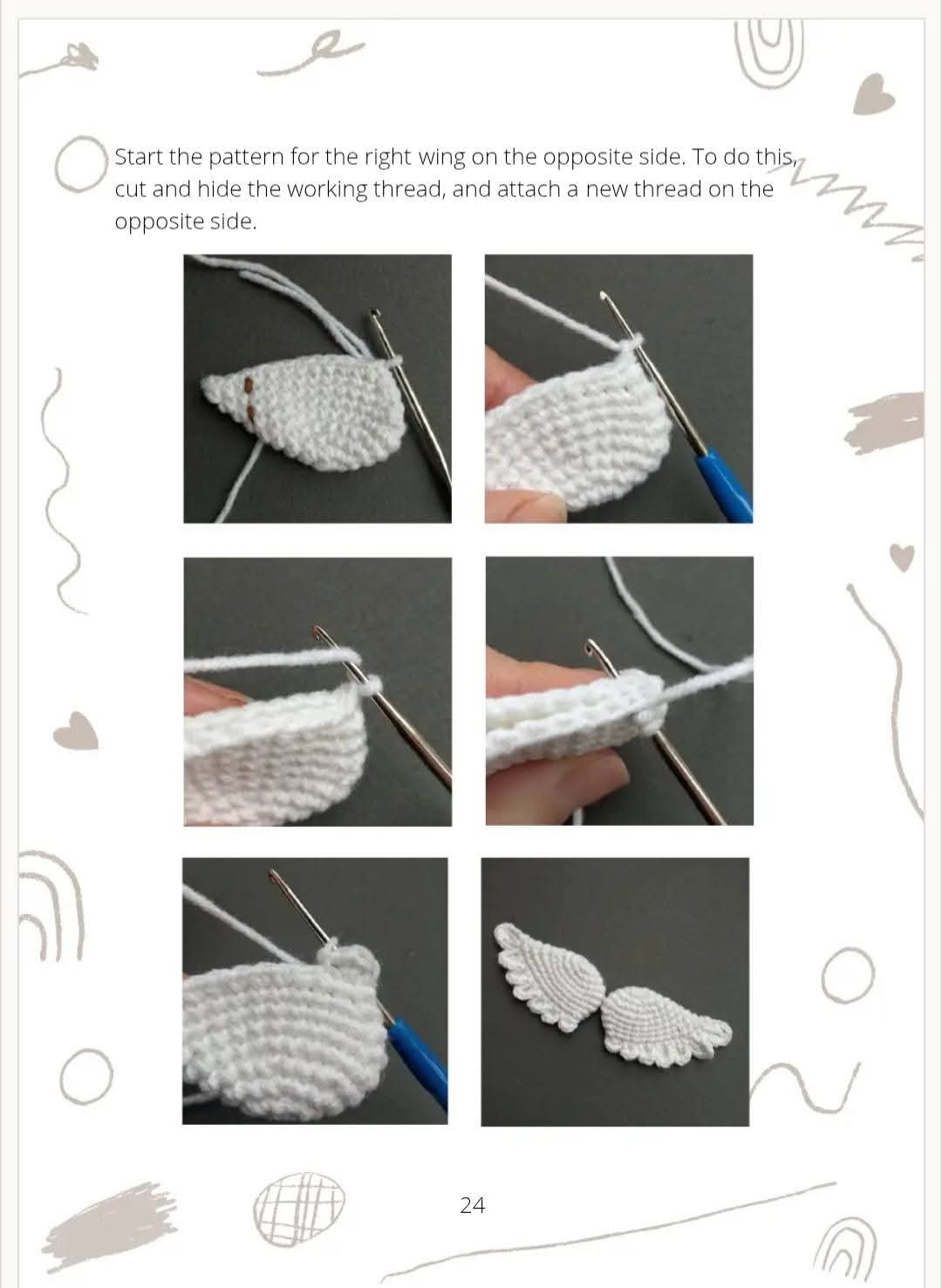 Crochet Toy Pattern: Angel (Cupid) Doll with Wings