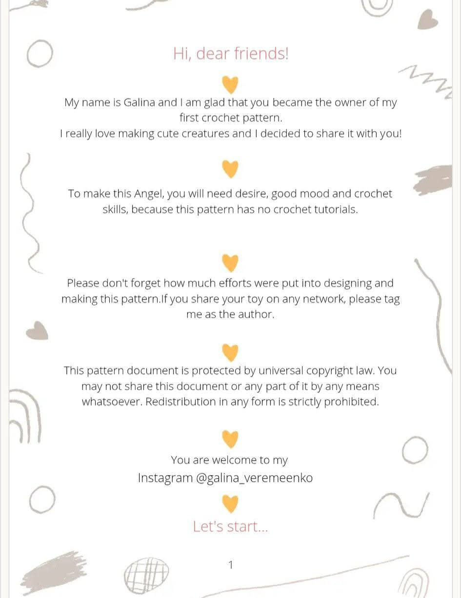 Crochet Toy Pattern: Angel (Cupid) Doll with Wings