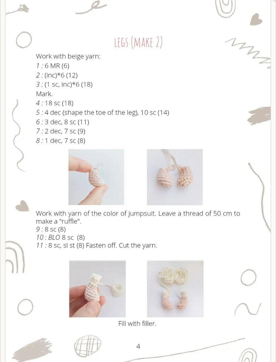 Crochet Toy Pattern: Angel (Cupid) Doll with Wings