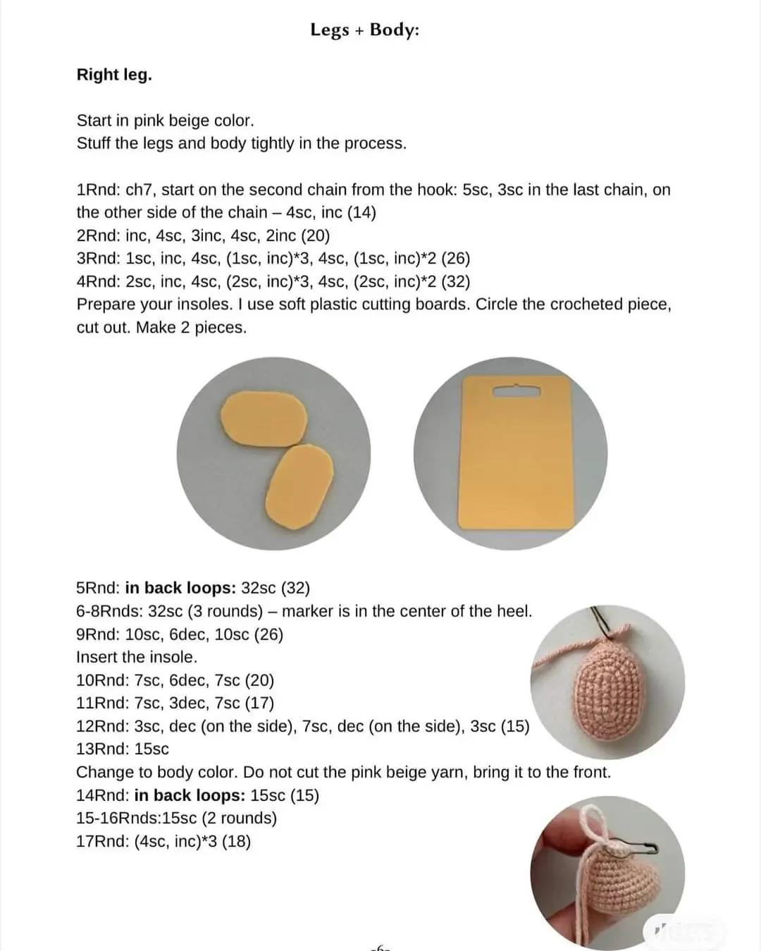 Crochet Toy Pattern 'Doll Martha' - Amigurumi Doll with Pink Dress and Cream Hair