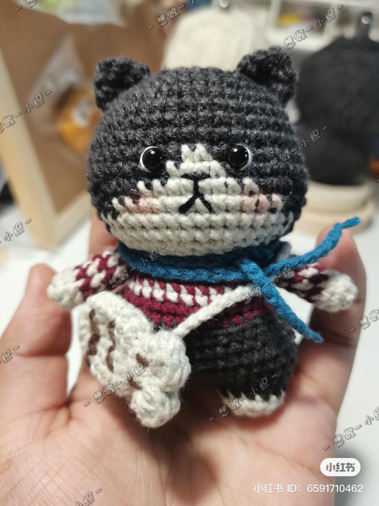 Crochet Tutorial: Cute Cat Amigurumi Doll Pattern Chart