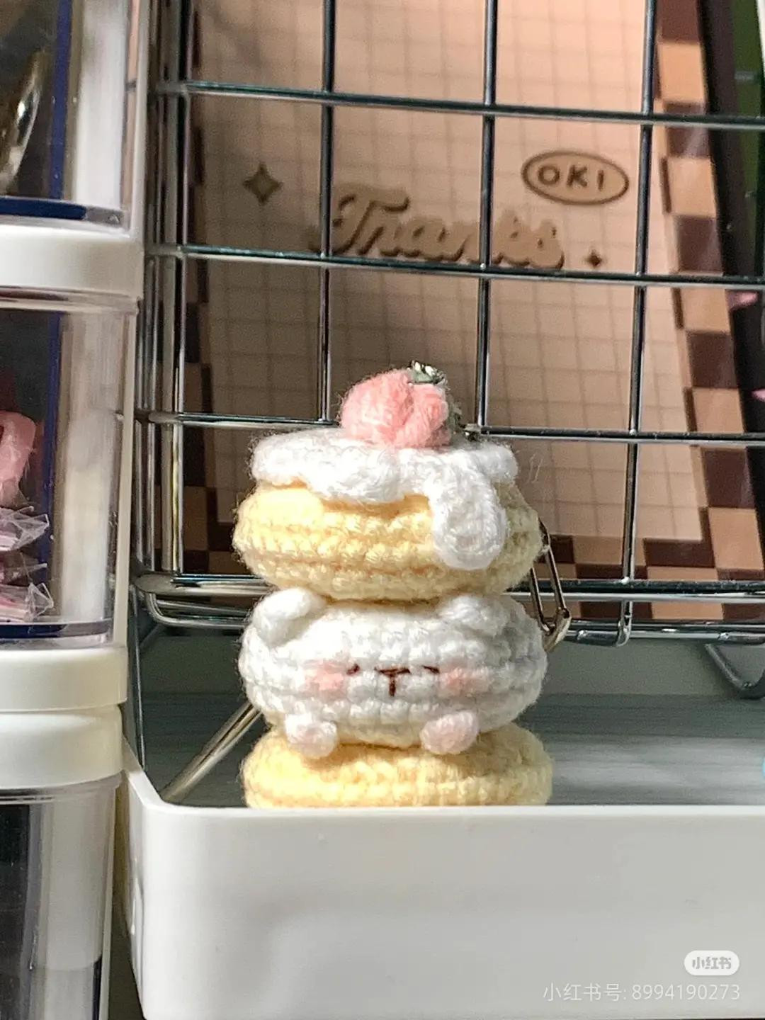 Crochet Tutorial: Cute Stuffed Bear Cloud Souffle Keychain Pattern