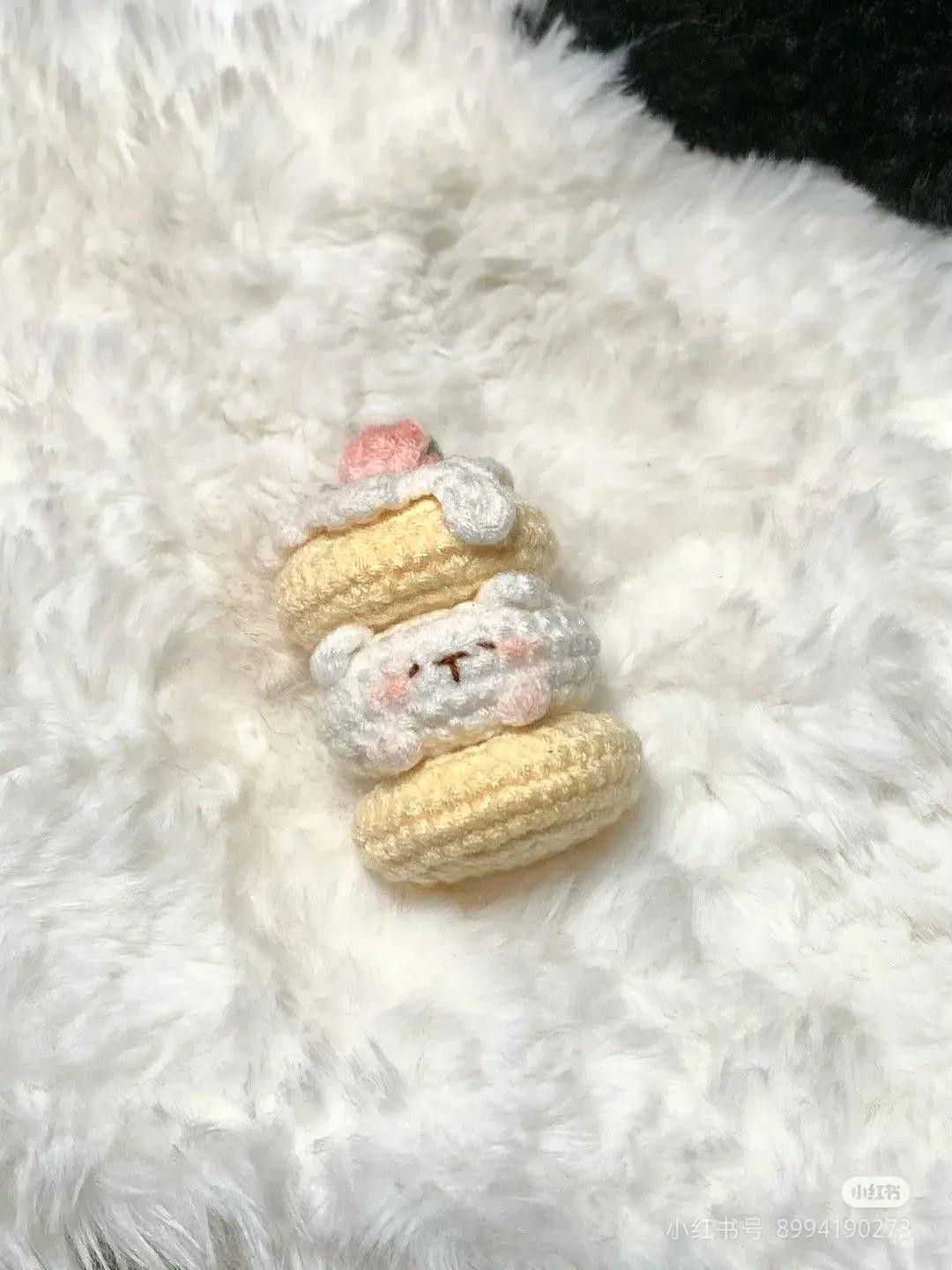 Crochet Tutorial: Cute Stuffed Bear Cloud Souffle Keychain Pattern