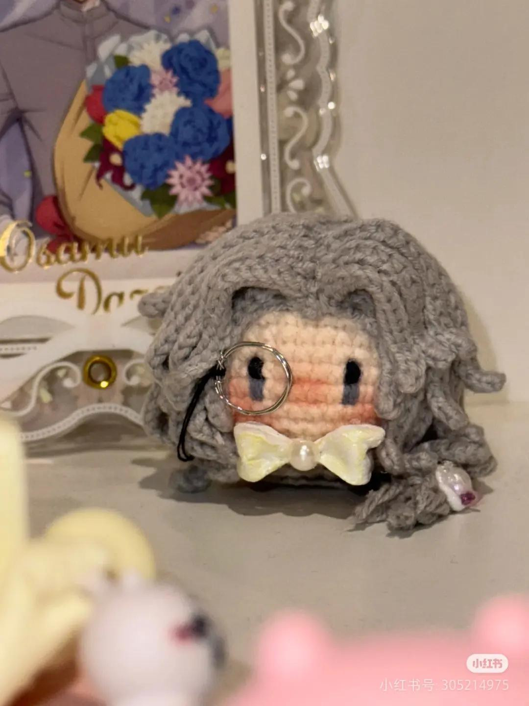 Crochet Tutorial: Hermit Character Dango Doll with Grey Hair and Glasses