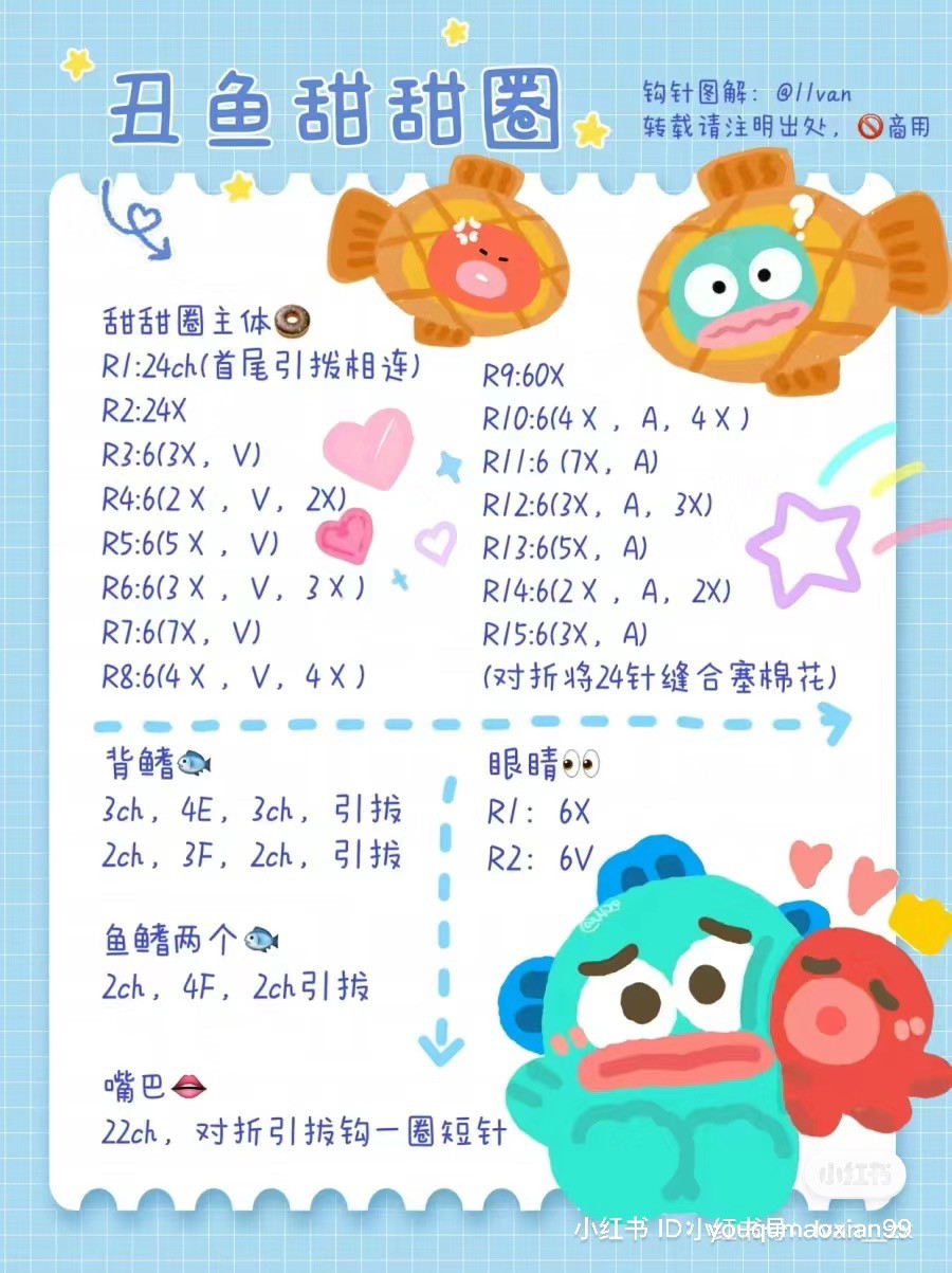 Crochet Ugly Fish Donut Pattern Tutorial