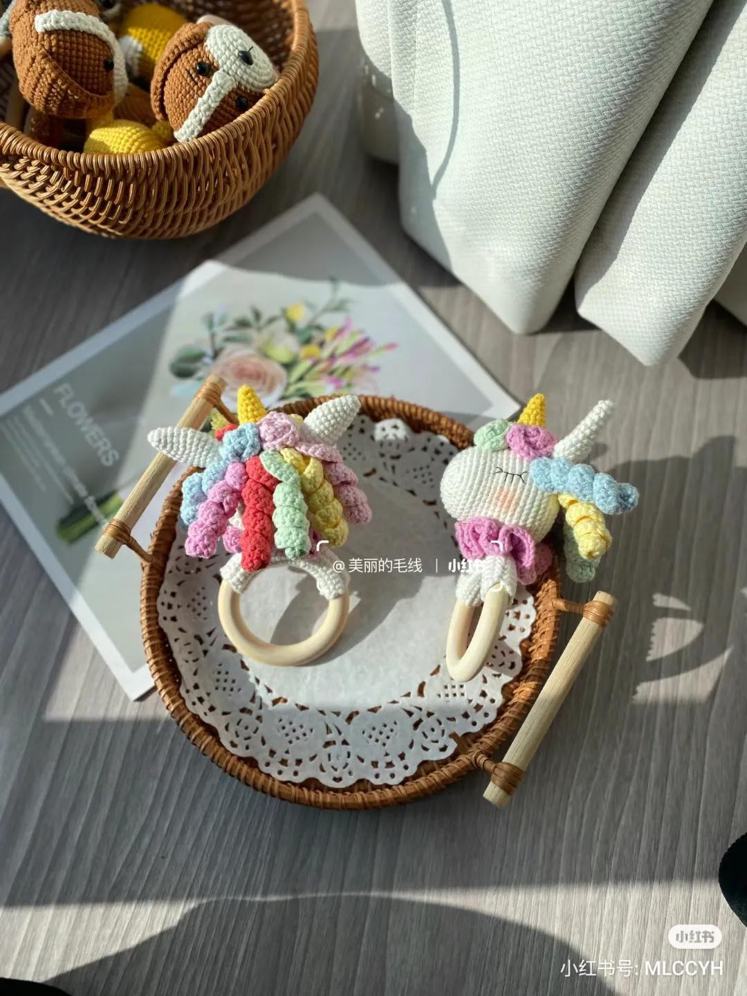 Crochet Unicorn Rattle Doll Pattern Chart