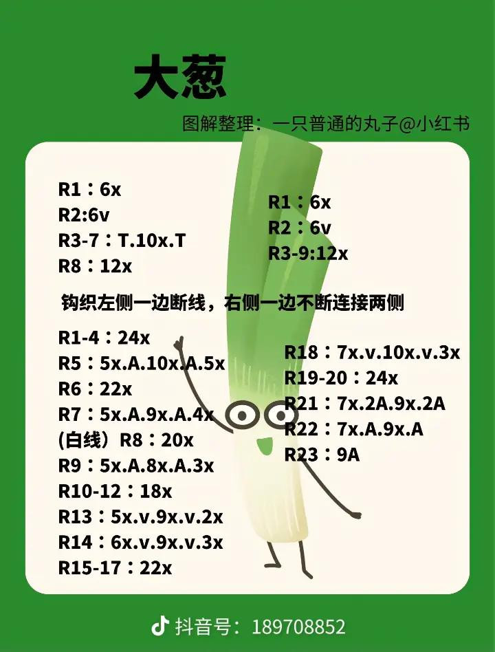 Crochet Vegetable Amigurumi Set Pattern: Tomato, Corn, Carrot, Eggplant, Scallion and Orange with Charts