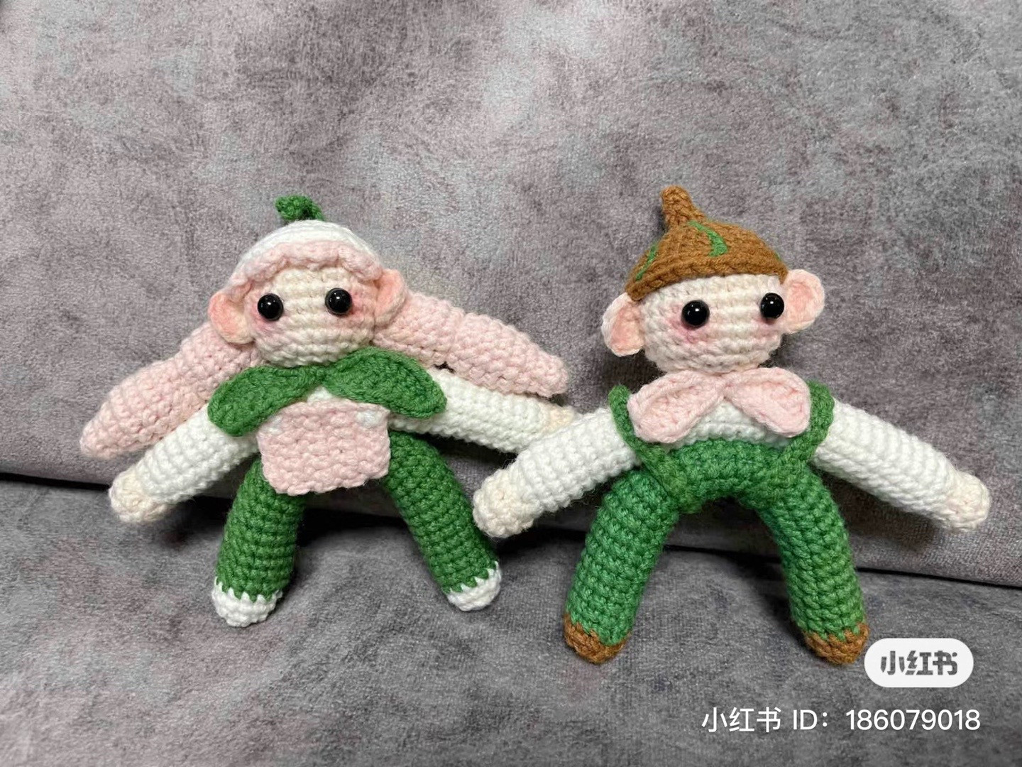 Crochet Watermelon Couple Dolls Amigurumi Pattern Chart