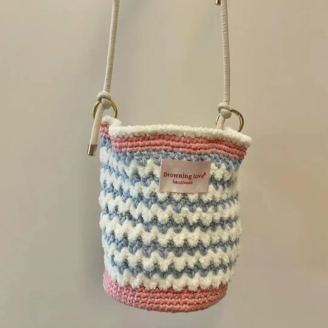 Crochet Wave Stitch Bucket Bag Pattern Tutorial