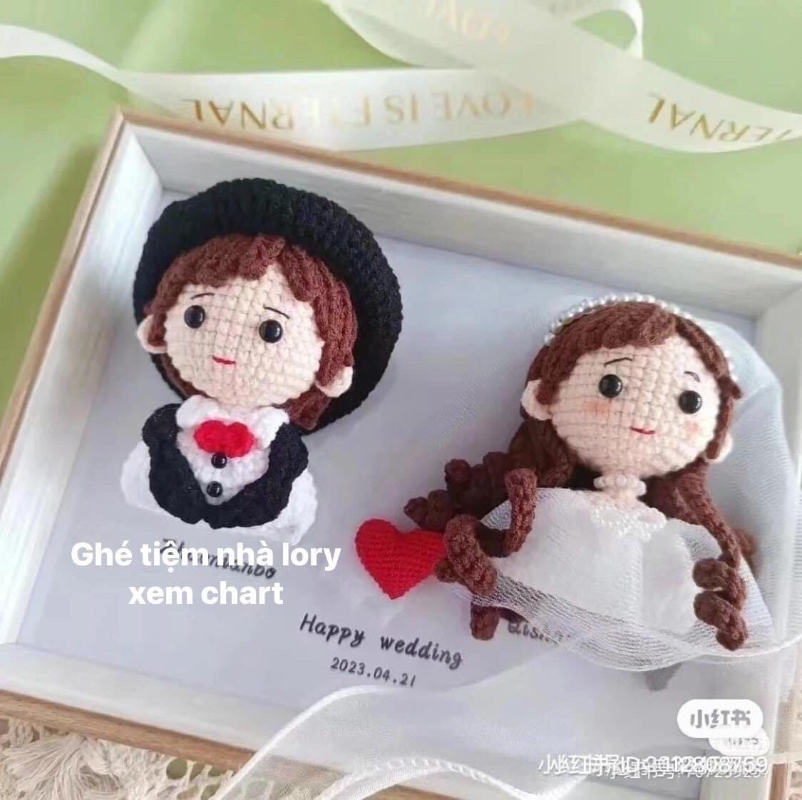 Crochet Wedding Couple Doll Chart: Western and Chinese Style Patterns