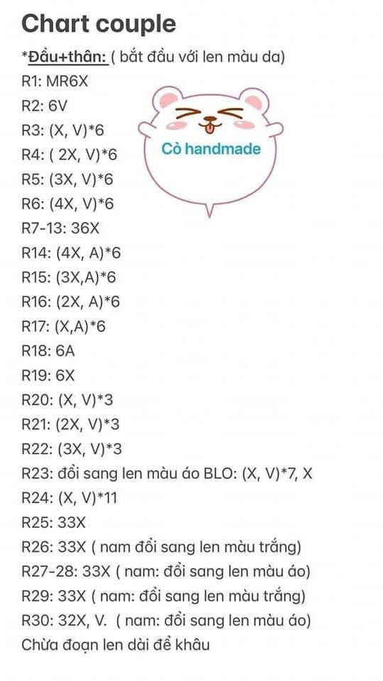 Crochet Wedding Couple Doll Chart: Western and Chinese Style Patterns