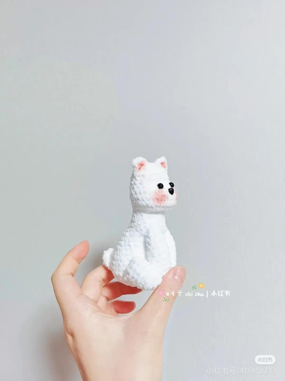Crochet West Highland White Terrier Dog Amigurumi Pattern Chart