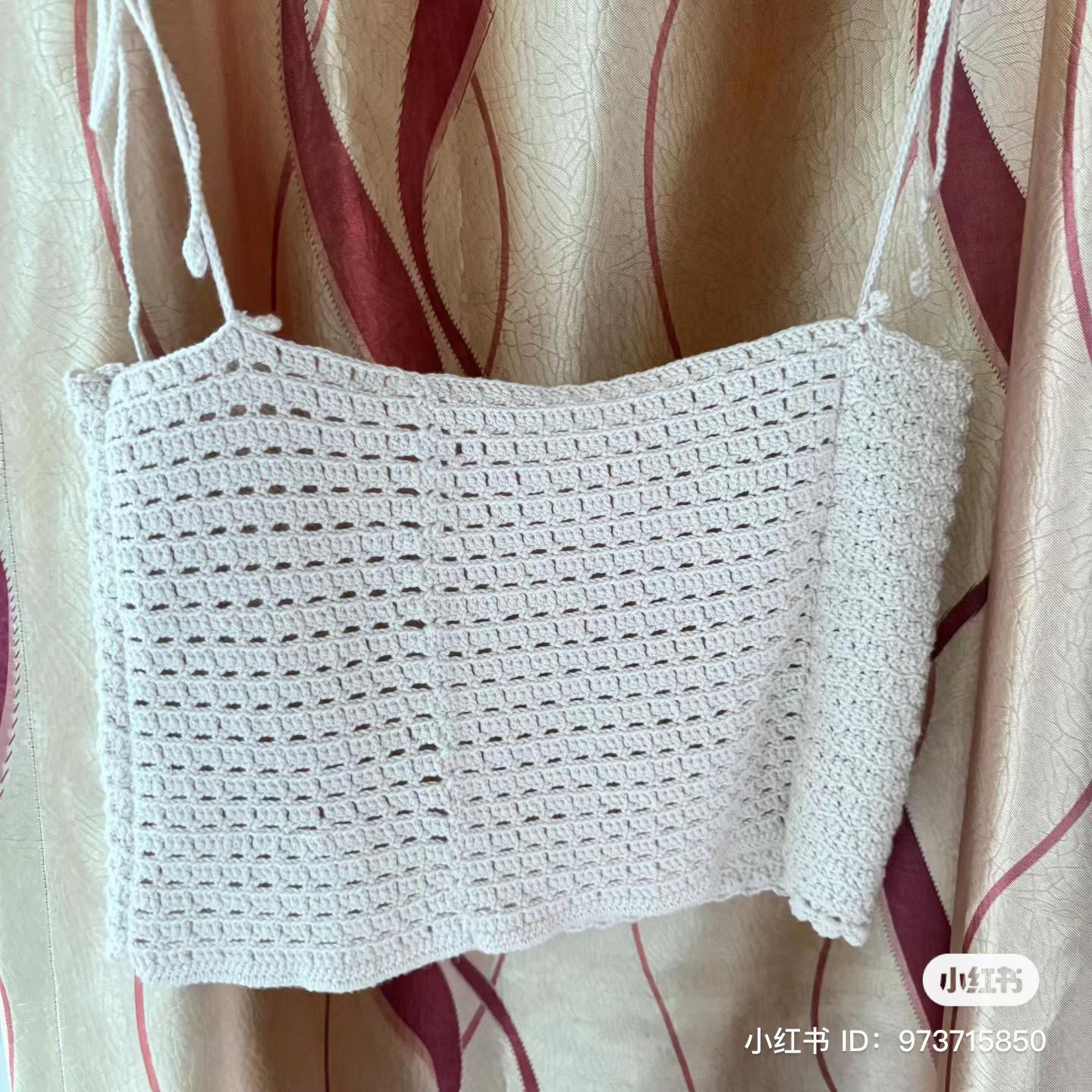 Crochet White Cropped Top Pattern with Lace-Up Back and Detailed Stitch Chart