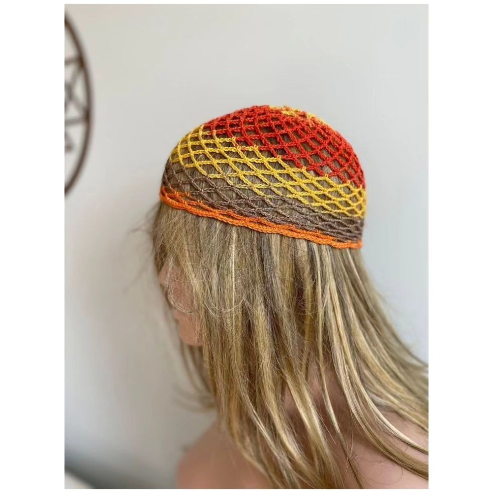 Crochet Wig Cap Pattern with Chart and Colorful Examples