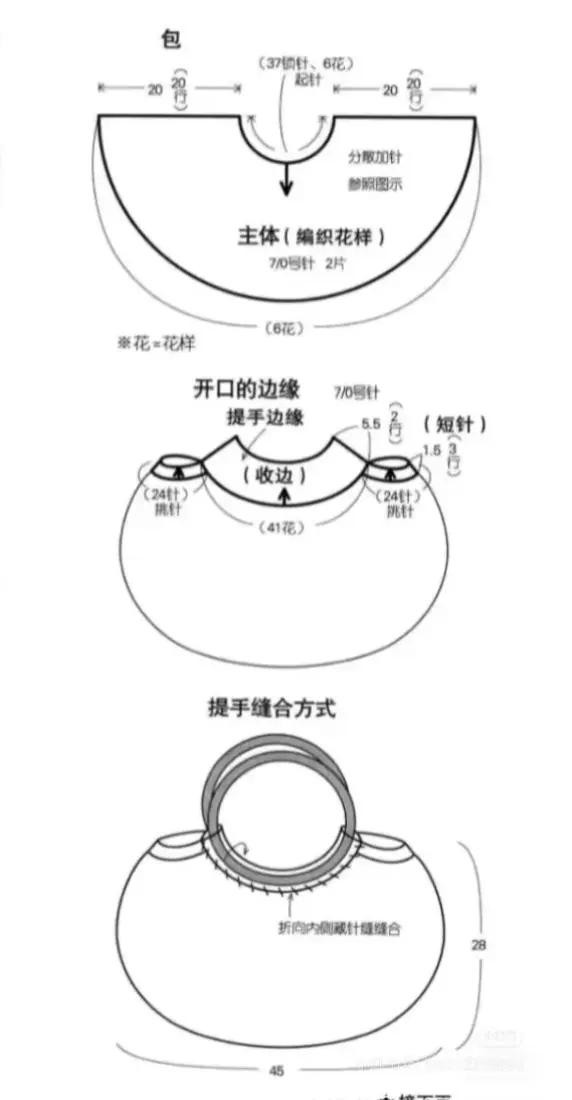 Crochet Yellow Flower Bag Pattern Chart