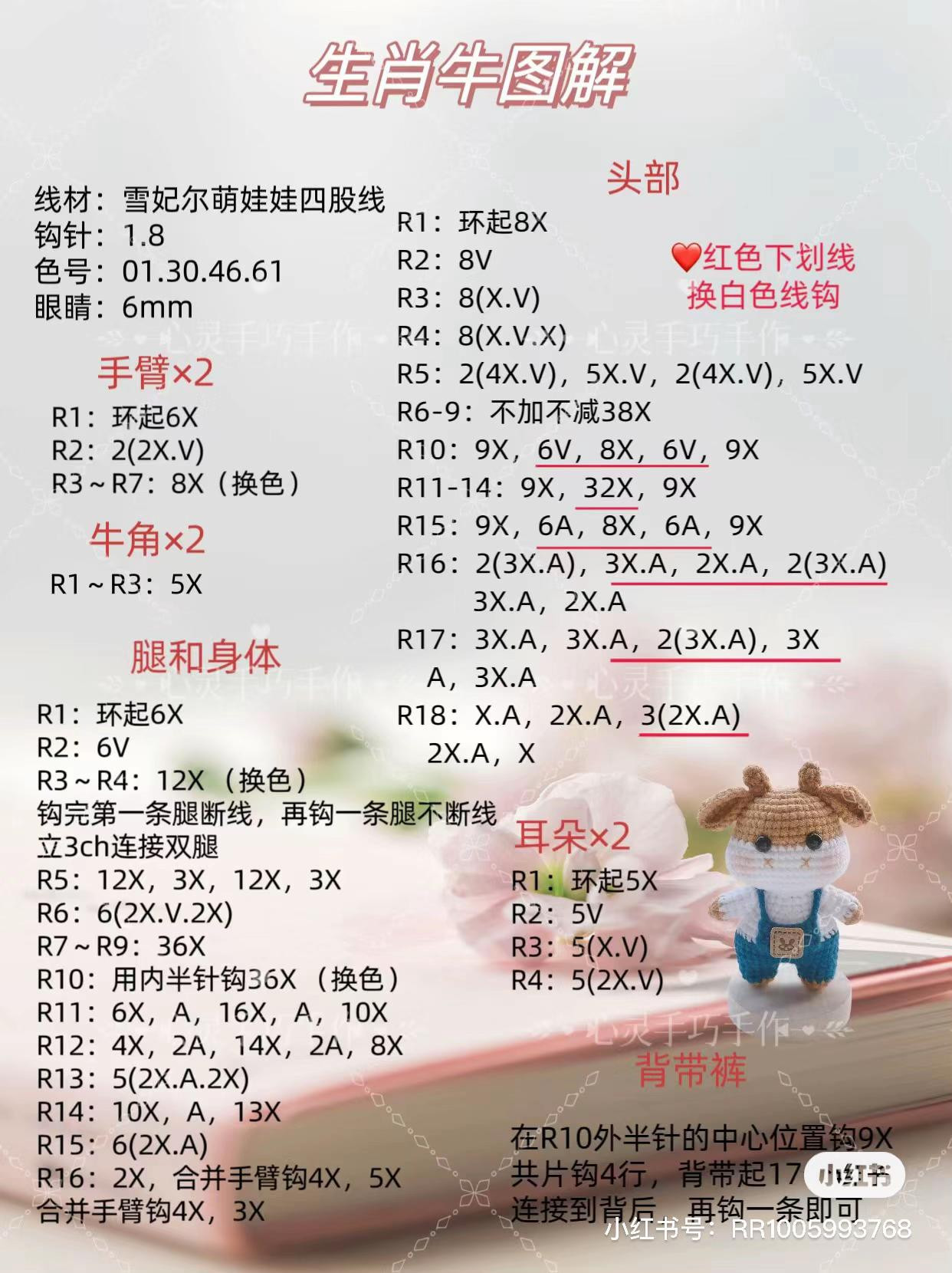 Crochet Zodiac Ox Doll Pattern Chart