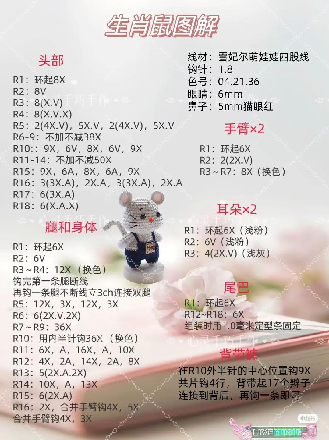 Crochet Zodiac Rat Amigurumi Tutorial Pattern