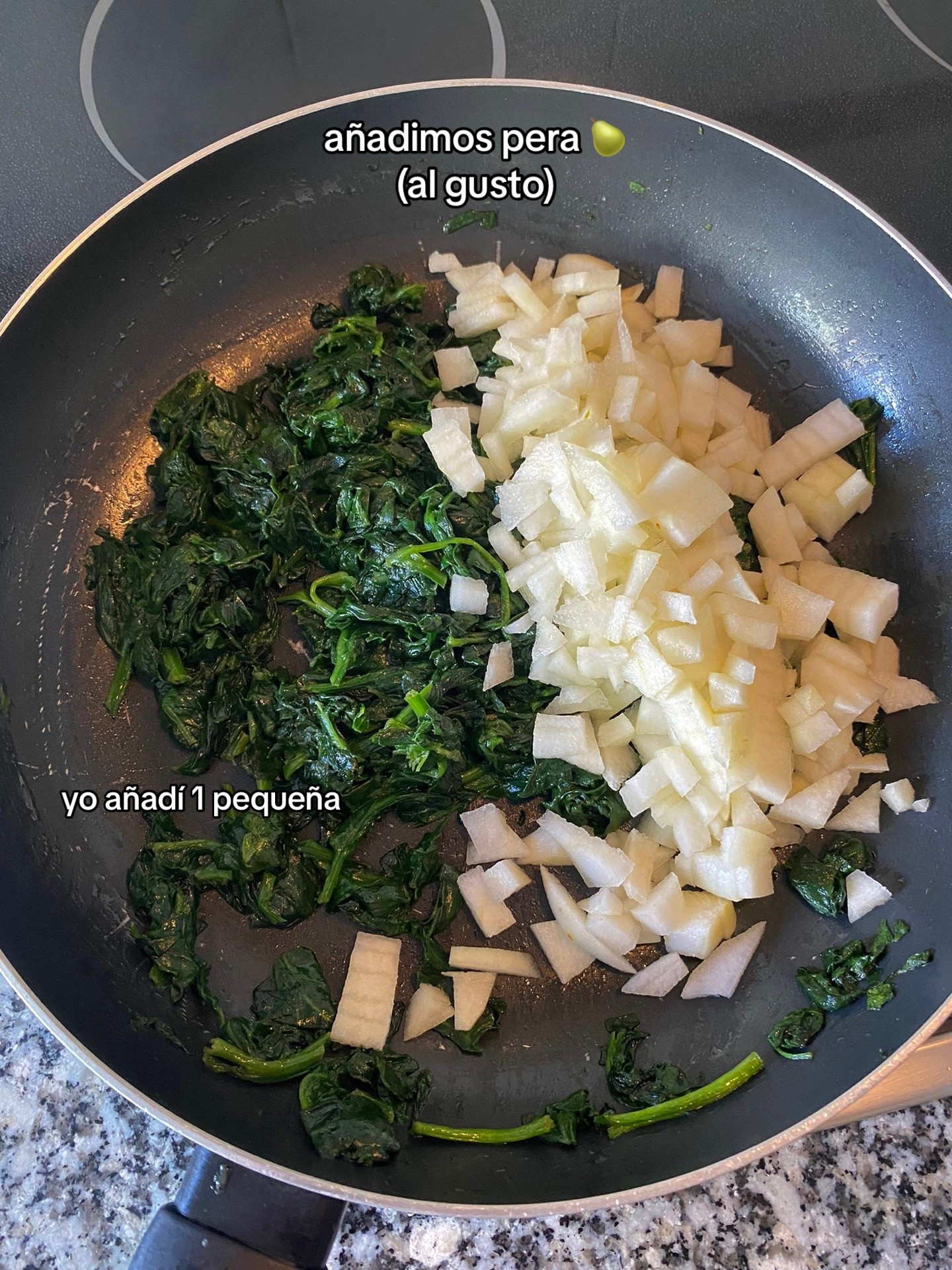 Croquetas de espinacas, pera y gorgonzola