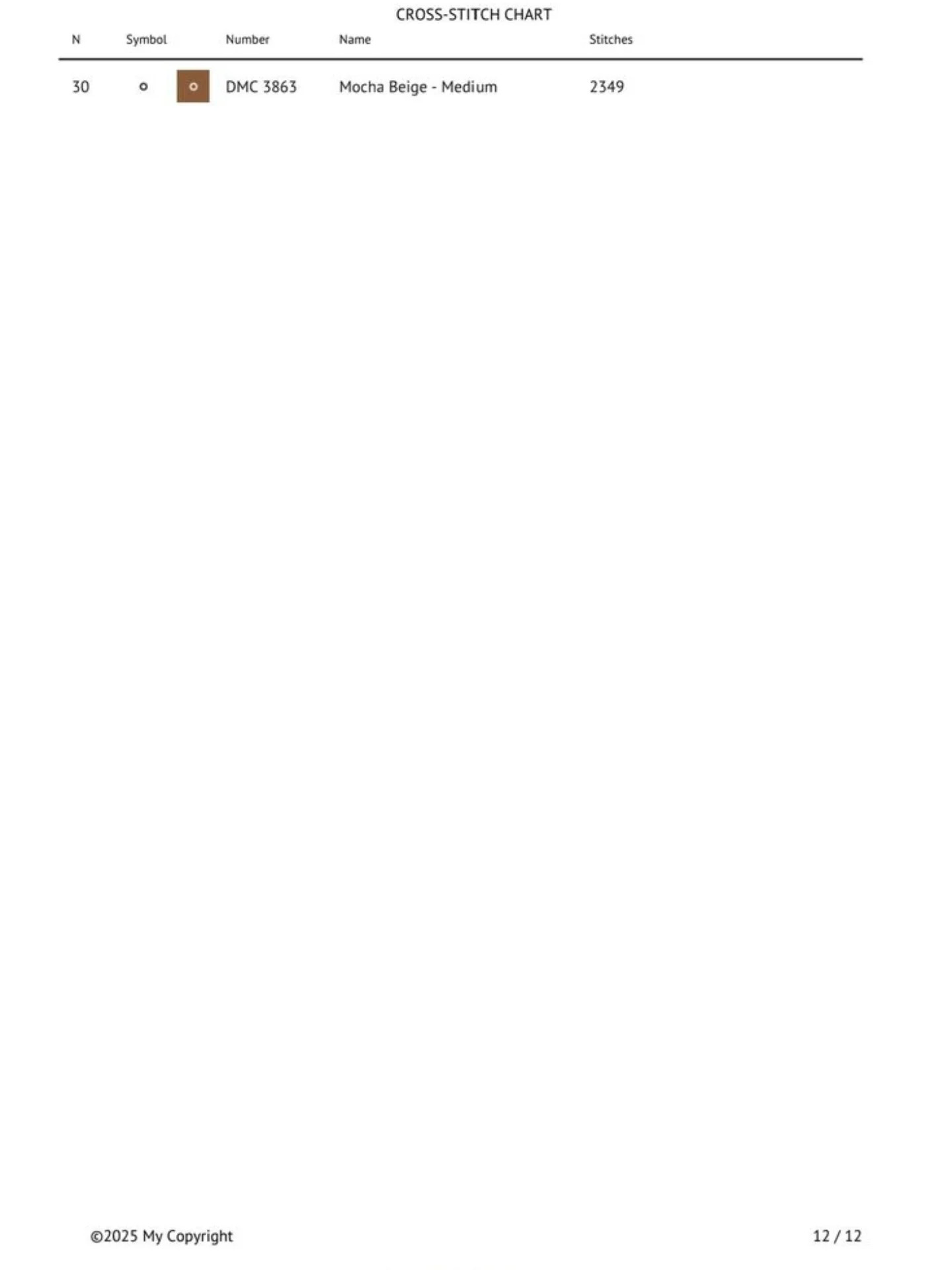 Cross-stitch chart of a woman in blue hat with black cat