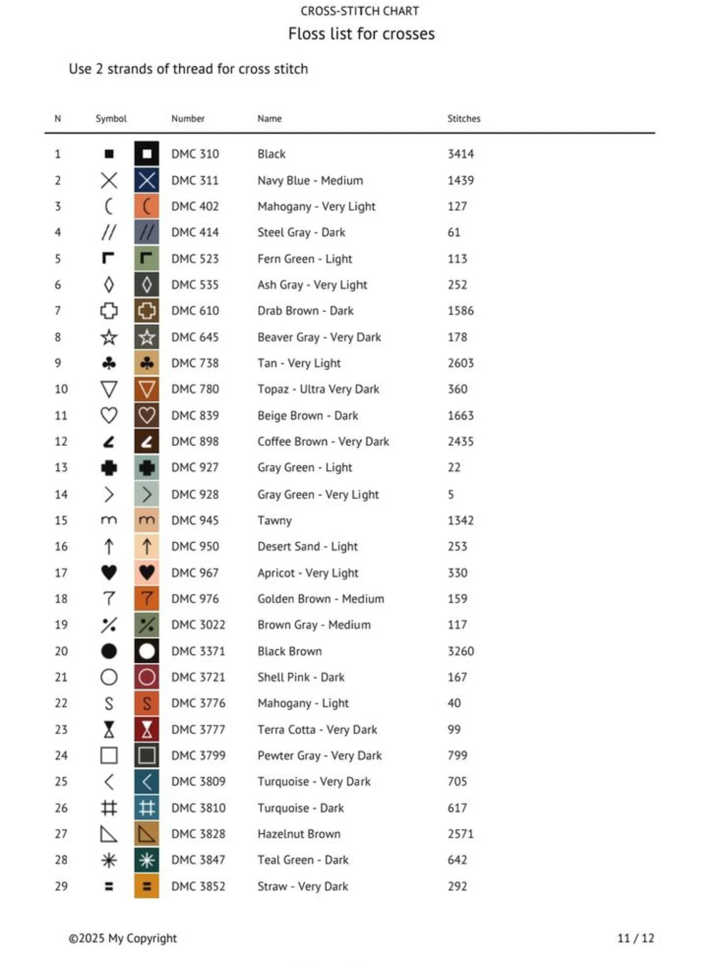 Cross-stitch chart of a woman in blue hat with black cat