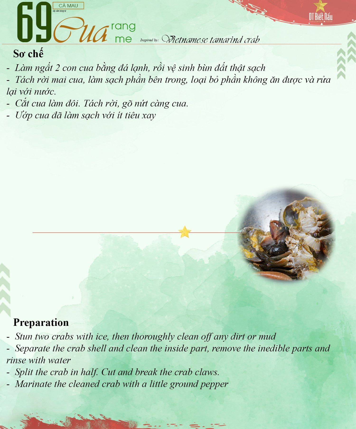 Cua rang me Cà Mau - Công thức nấu ăn truyền thống Việt Nam