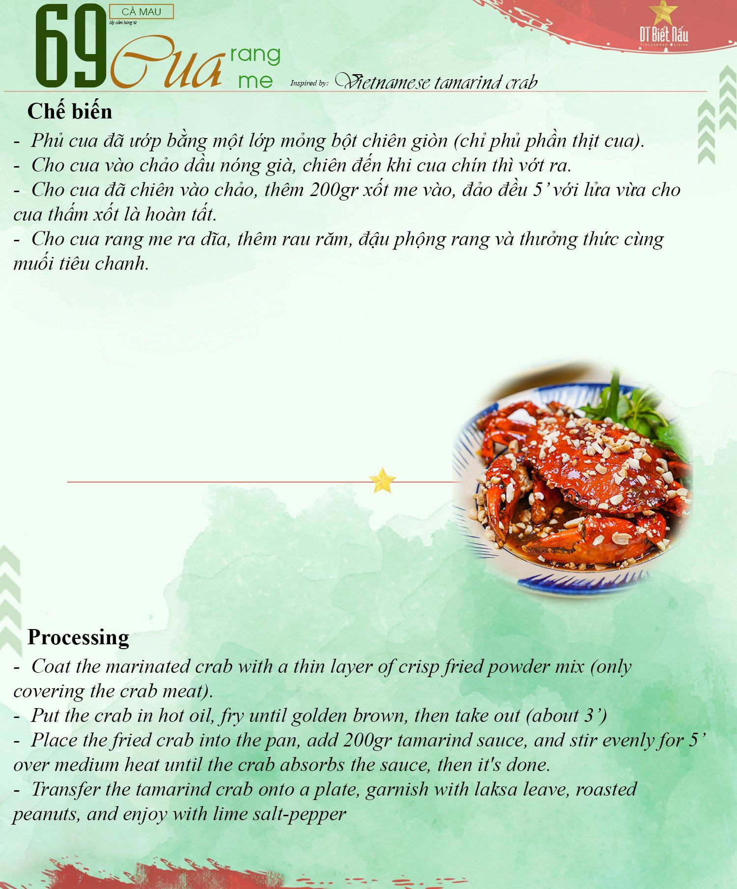 Cua rang me Cà Mau - Công thức nấu ăn truyền thống Việt Nam