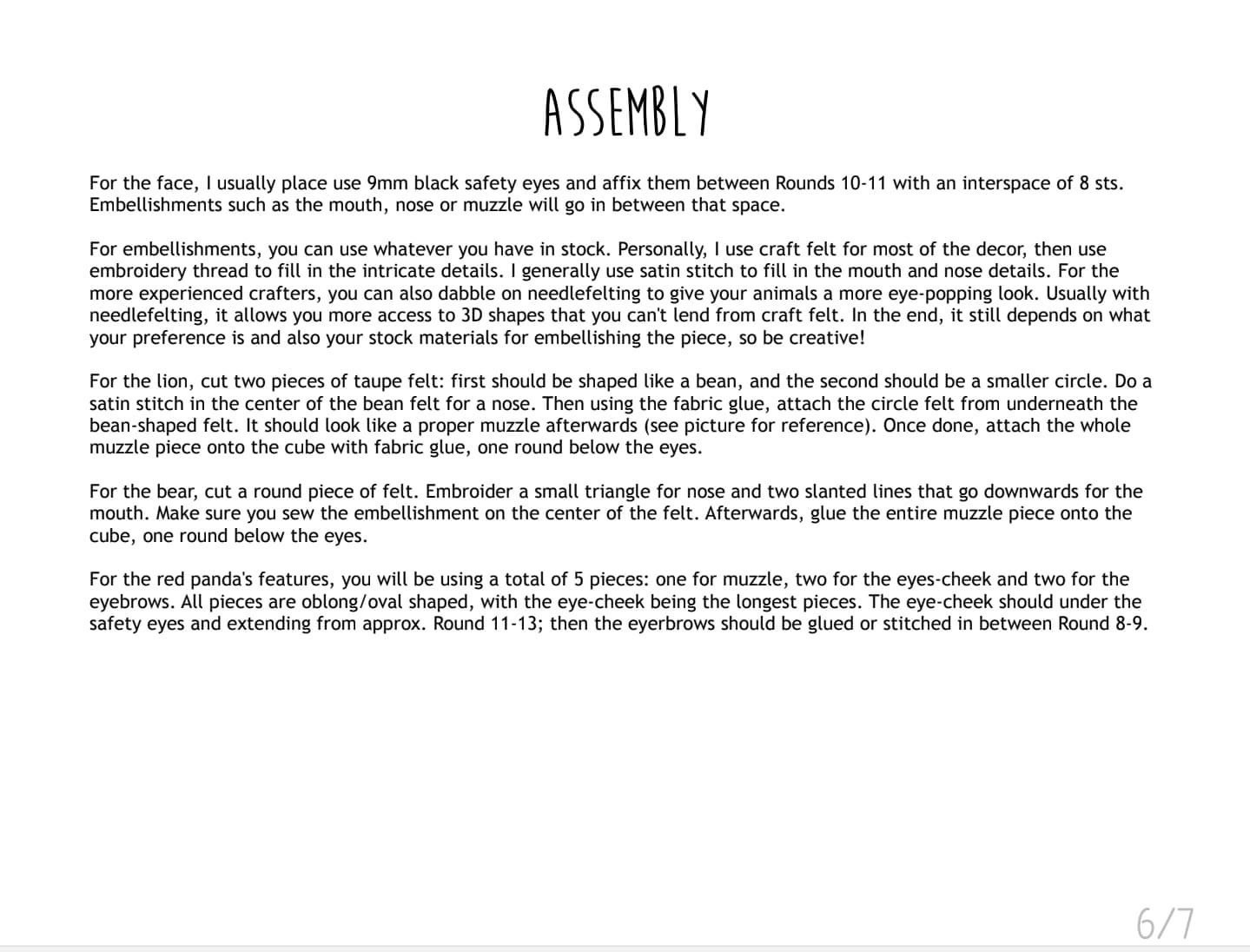 Cube Wild Animals Crochet Pattern: Lion, Bear, Red Panda