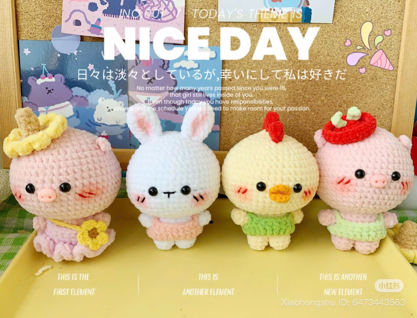 Cute Amigurumi Animals: Pig, Rabbit, Chicken & Flower Hat Pattern