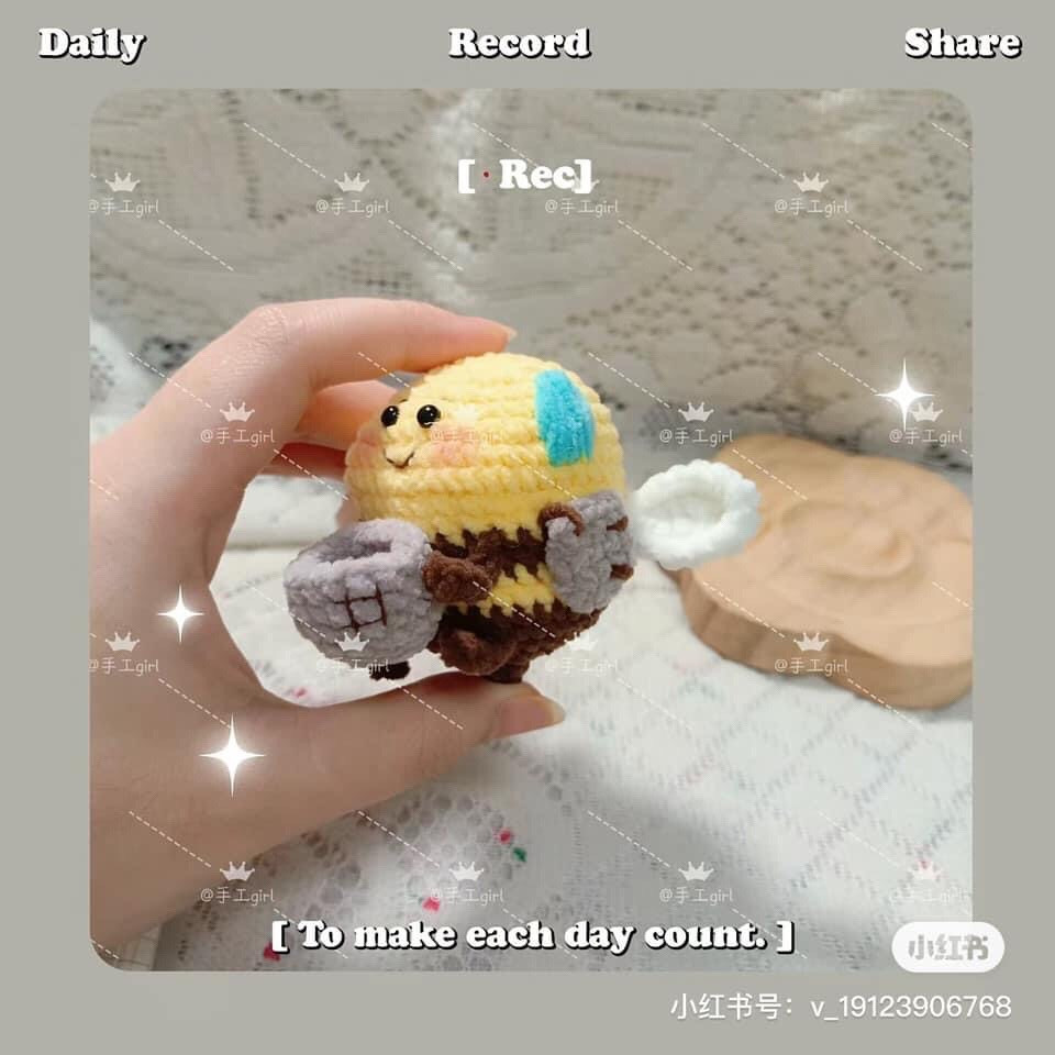 Cute Amigurumi Bumblebee and Pig Crochet Pattern with Chart