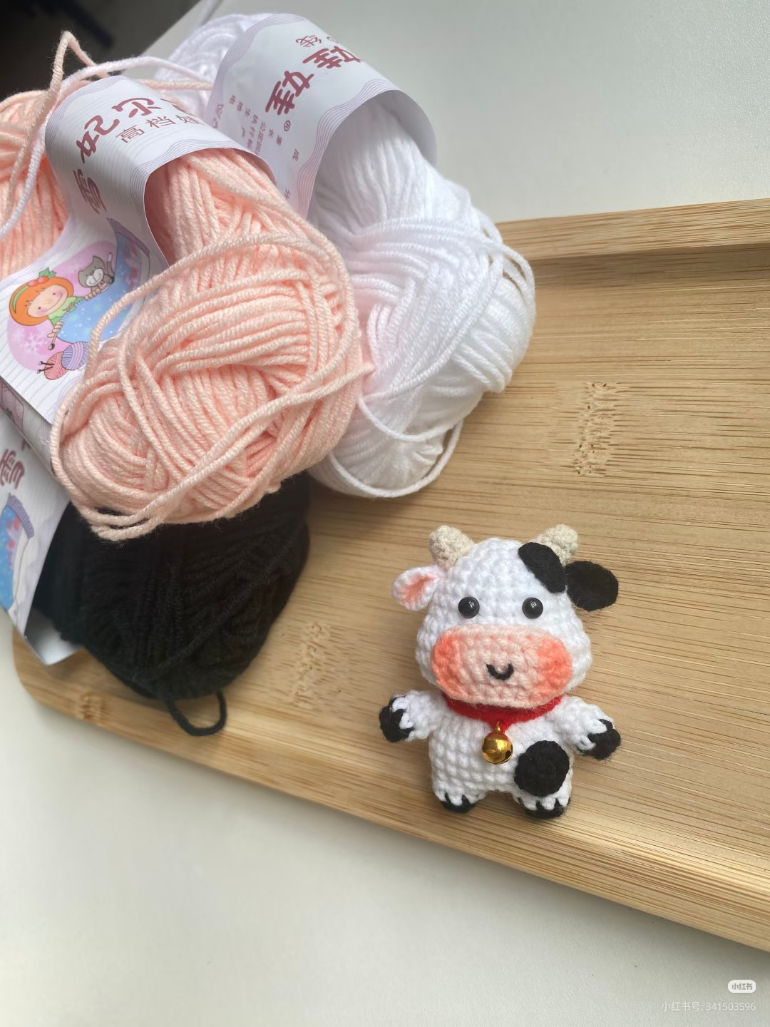 Cute Amigurumi Cow Keychain Pattern Chart