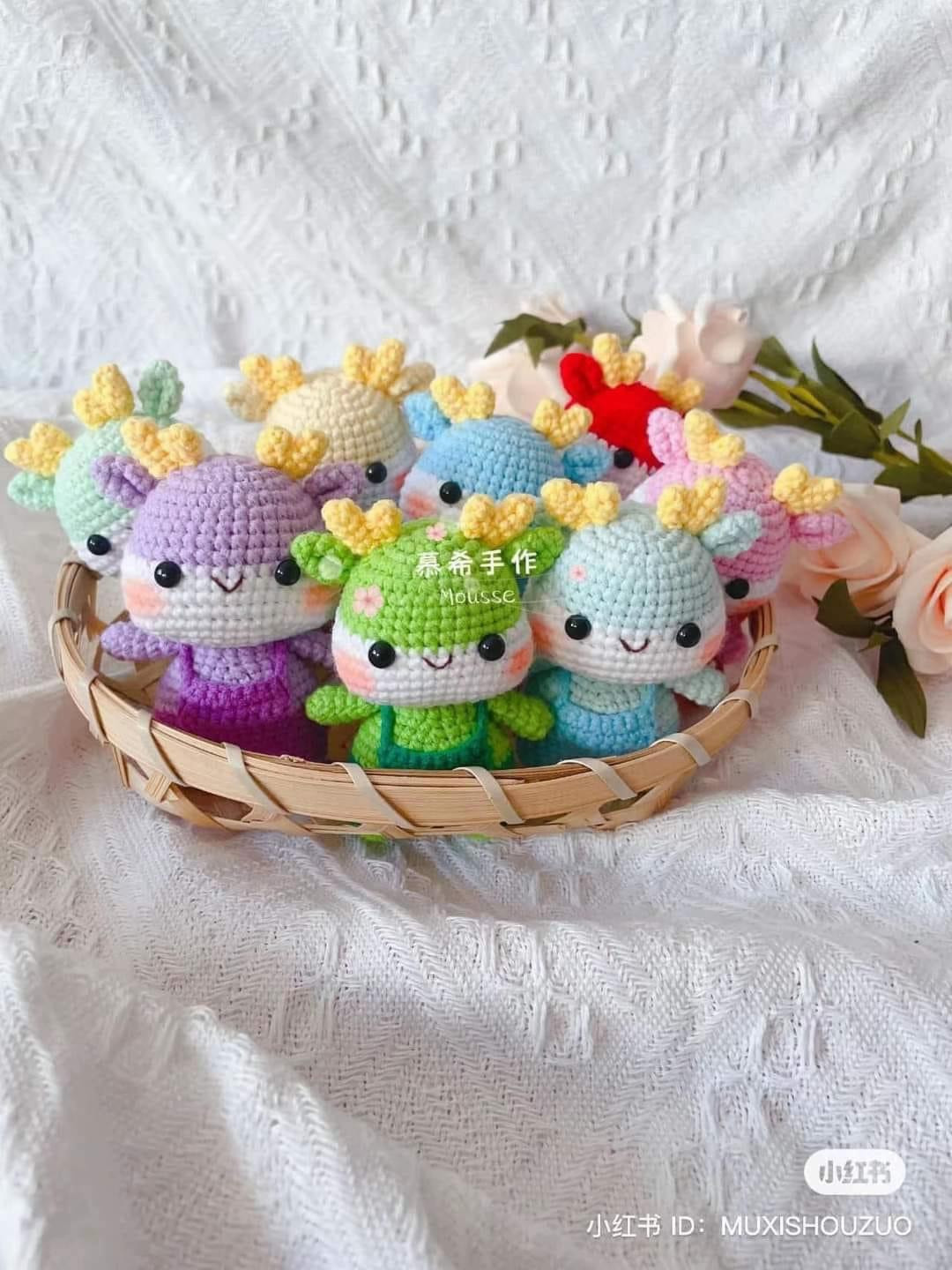 Cute Amigurumi Dragon Doll Crochet Pattern Chart