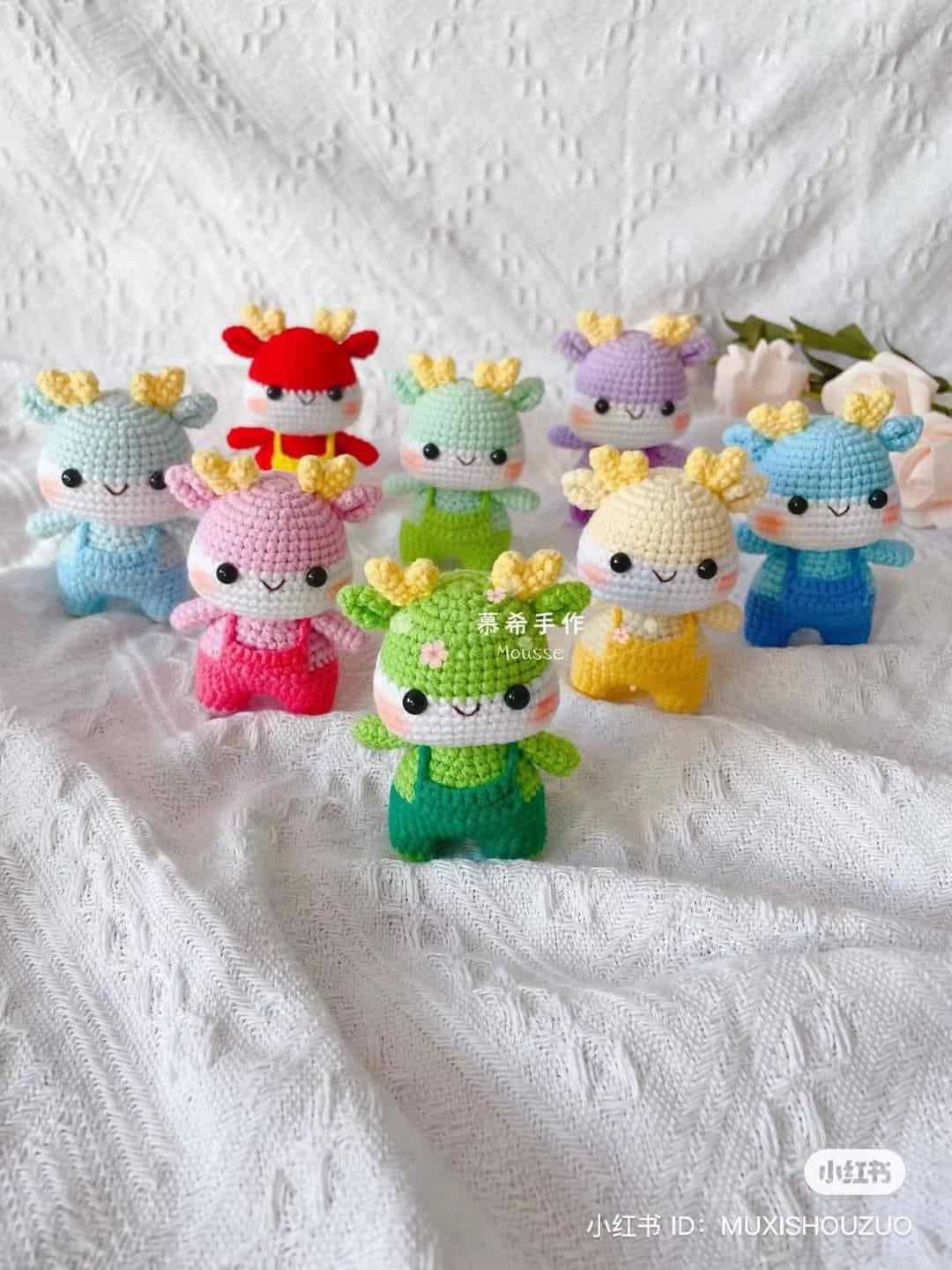 Cute Amigurumi Dragon Doll Crochet Pattern Chart