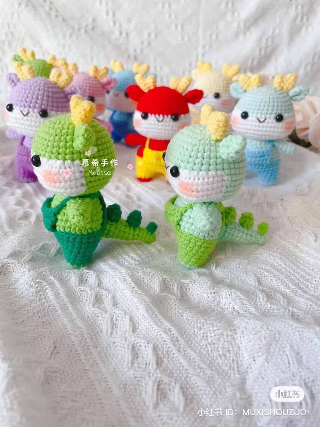 Cute Amigurumi Dragon Doll Crochet Pattern Chart