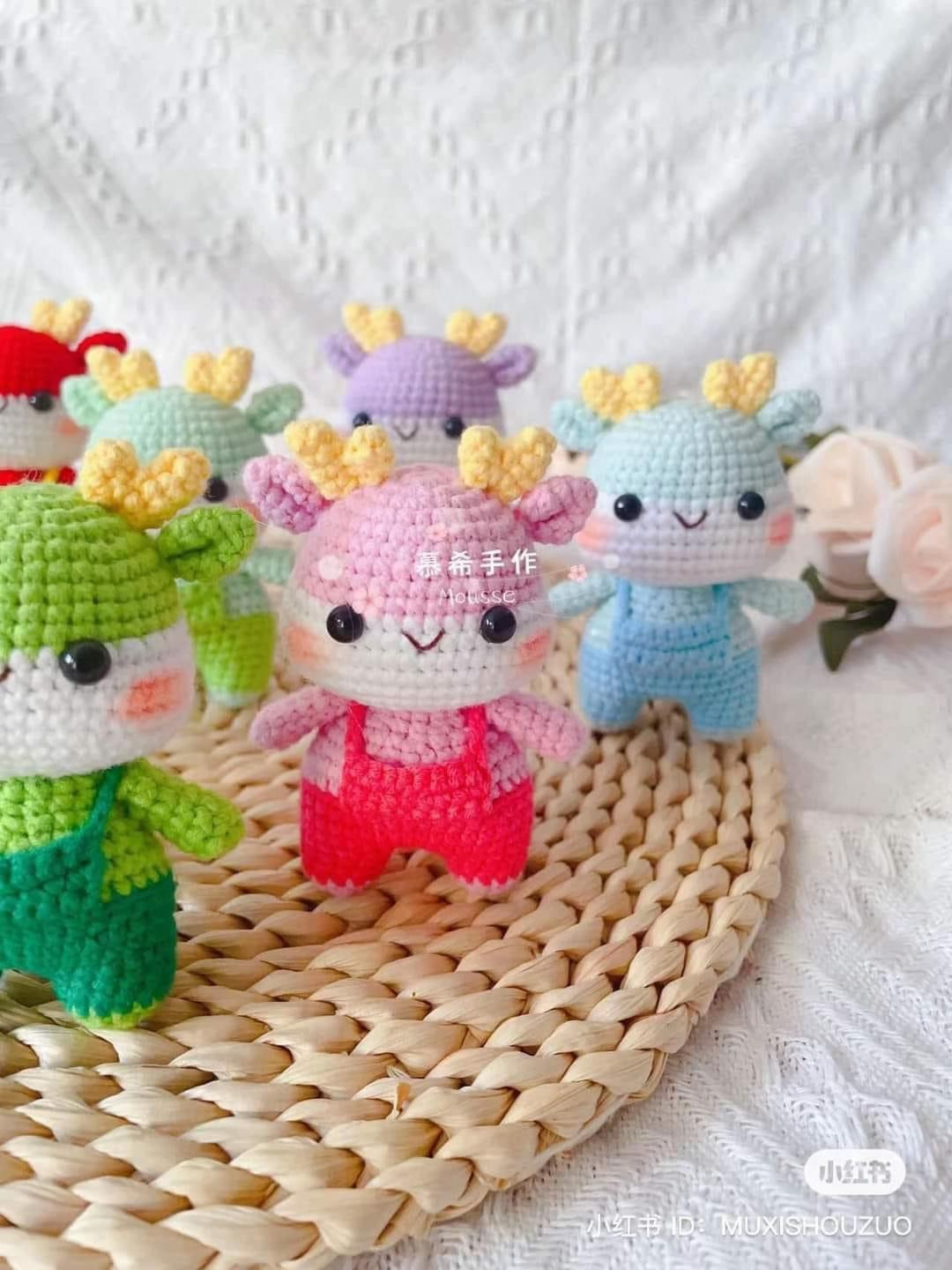 Cute Amigurumi Dragon Doll Crochet Pattern Chart