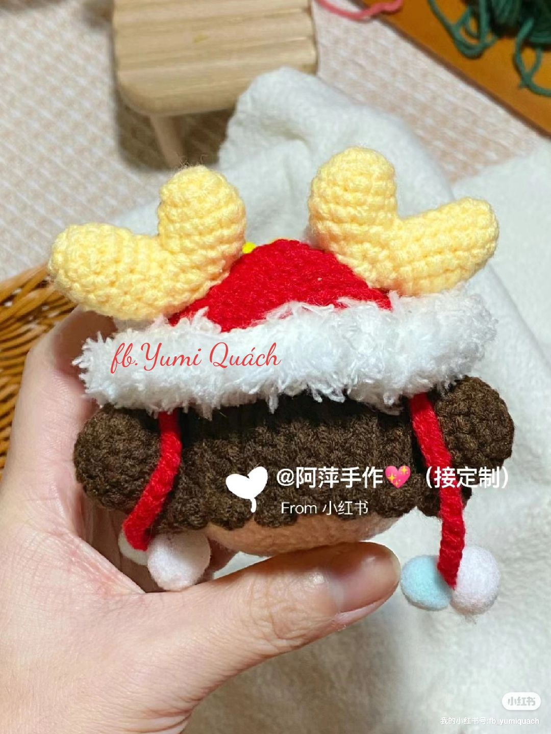 Cute Amigurumi Lion Dance Head Keychain Pattern