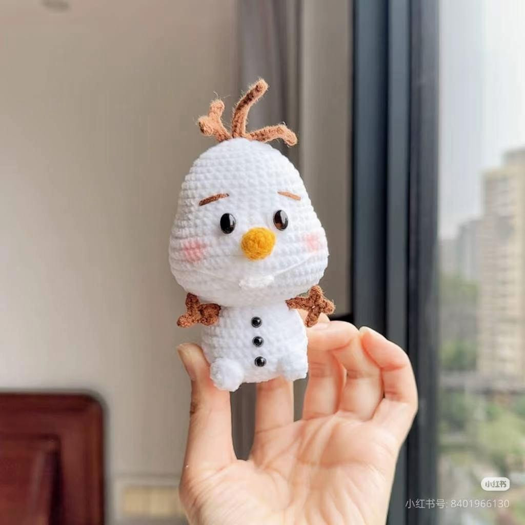 Cute Amigurumi Olaf Snowman Crochet Pattern Chart