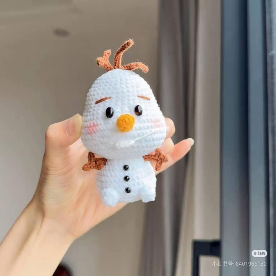 Cute Amigurumi Olaf Snowman Crochet Pattern Chart