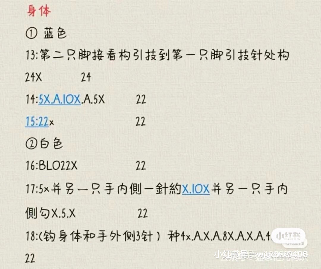 Cute Amigurumi Rabbit Doll Crochet Pattern Chart