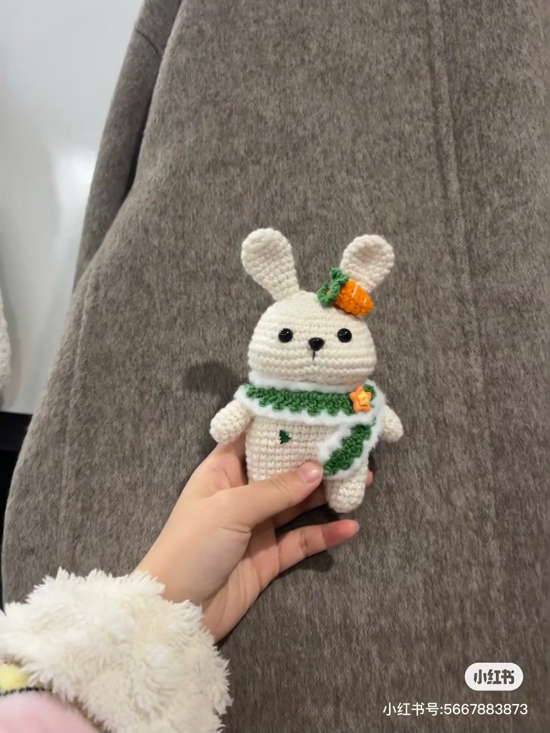 Cute Amigurumi Rabbit with Carrot and Green Scarf Pattern